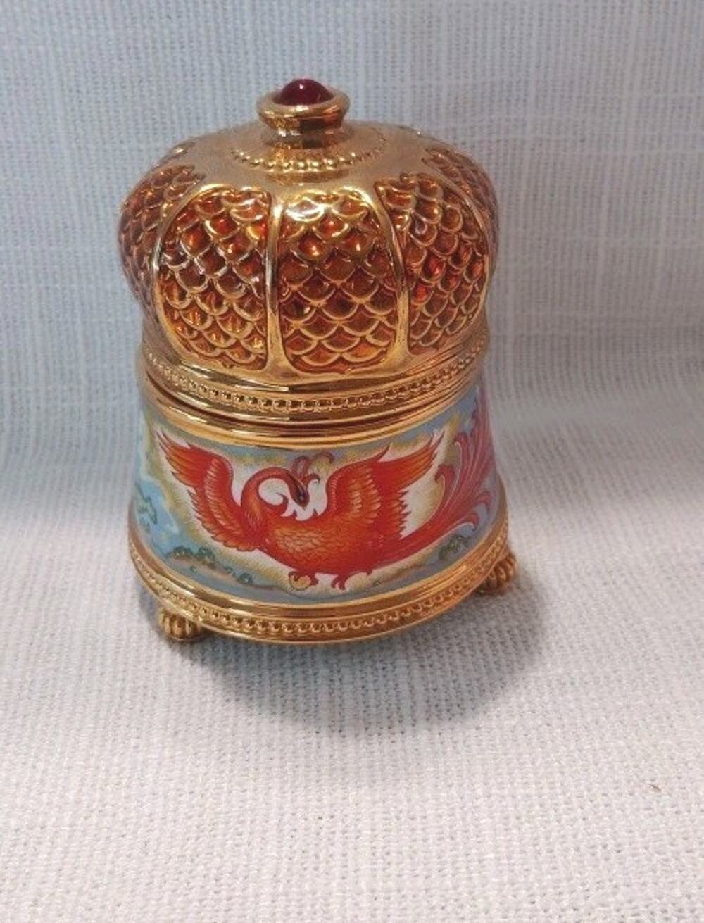 The Firebird Ballet Music Jewelry Box Vintage Franklin Mint House of Faberge